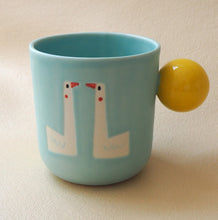 Load image into Gallery viewer, Handmade Ceramic Cup-Geese

