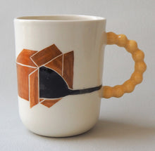 Load image into Gallery viewer, Handmade Ceramic Mug- Cat in a box

