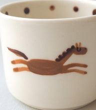 Load image into Gallery viewer, Handmade Ceramic Cup- Horse
