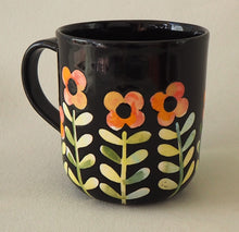 Load image into Gallery viewer, Handmade Ceramic Cup-Orange Flowers
