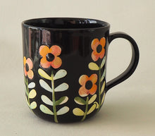 Load image into Gallery viewer, Handmade Ceramic Cup-Orange Flowers
