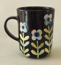 Load image into Gallery viewer, Handmade Ceramic Mug- Blue Flowers
