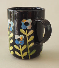 Load image into Gallery viewer, Handmade Ceramic Mug- Blue Flowers

