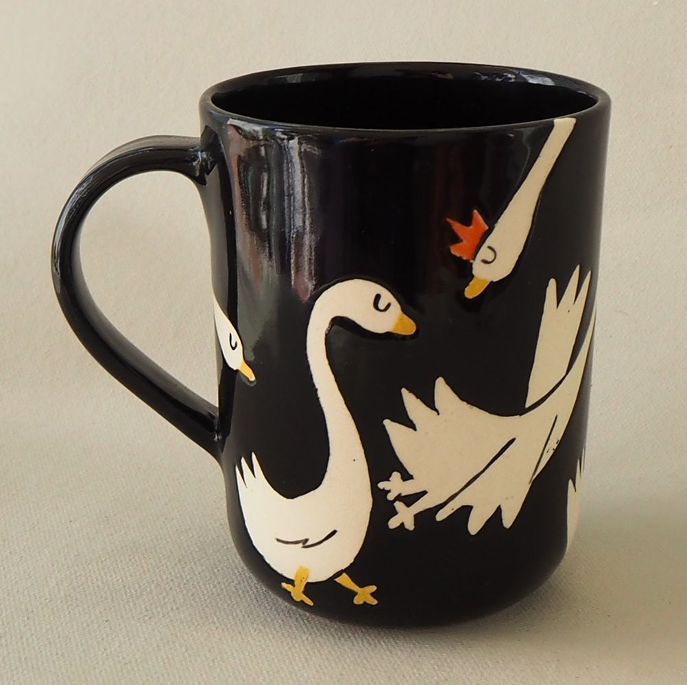 Handmade Ceramic Mug- Geese