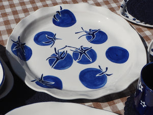 Ceramic Platter with Tomatoes (round)