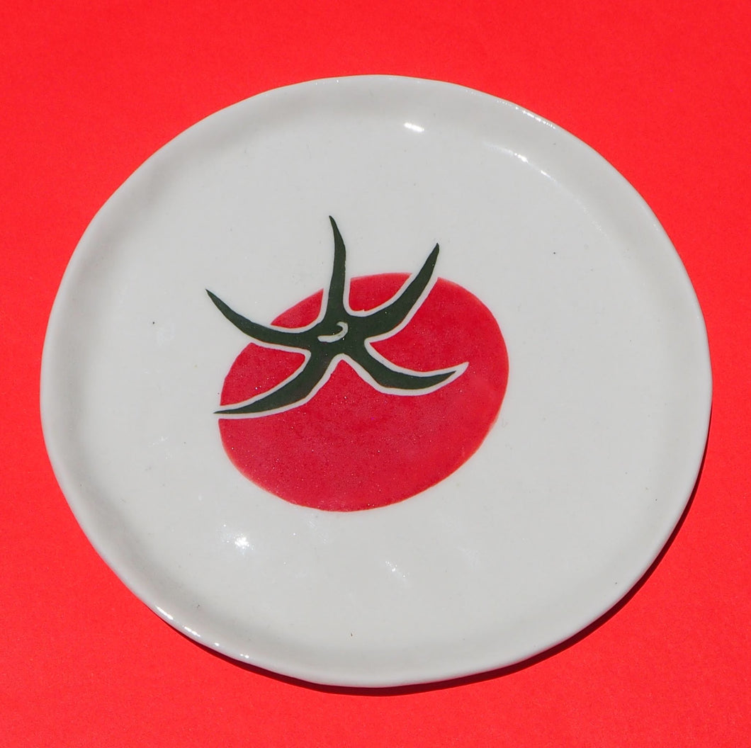 Handmade ceramic Side Plate with Tomatoes (pick from 8)