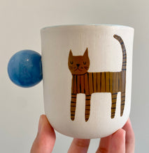 Load image into Gallery viewer, Handmade Ceramic Cup- Cat
