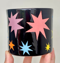 Load image into Gallery viewer, Handmade Ceramic Mug-Black cup/Stars
