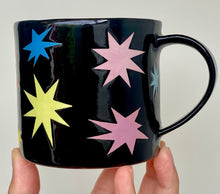 Load image into Gallery viewer, Handmade Ceramic Mug-Black cup/Stars
