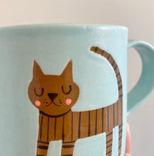 Load image into Gallery viewer, Handmade Ceramic Mug- Cat
