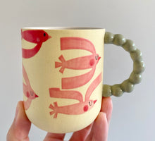 Load image into Gallery viewer, Handmade Ceramic Cup- Birds
