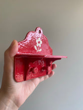 Load image into Gallery viewer, Handmade Ceramic Wall Hanging Shelf- Red
