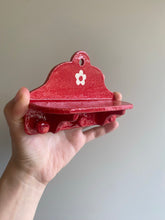 Load image into Gallery viewer, Handmade Ceramic Wall Hanging Shelf- Red
