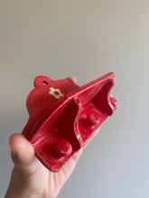 Load image into Gallery viewer, Handmade Ceramic Wall Hanging Shelf- Red
