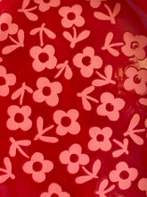 Load image into Gallery viewer, Handmade Ceramic Wall Hanging Candle Holder- Red with pink flowers
