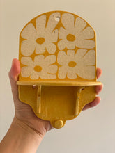 Load image into Gallery viewer, Handmade Ceramic Wall Hanging Shelf- Yellow
