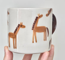 Load image into Gallery viewer, Handmade Ceramic Mug-Horses
