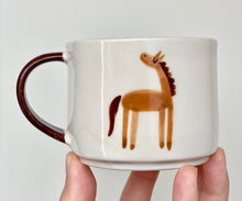 Load image into Gallery viewer, Handmade Ceramic Cup- Horse
