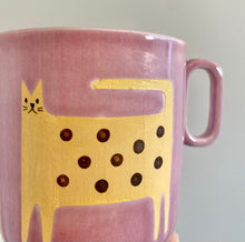 Load image into Gallery viewer, Handmade Ceramic Cup- Cat
