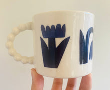 Load image into Gallery viewer, Handmade Ceramic Mug-Blue Tulips
