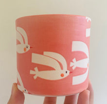 Load image into Gallery viewer, Handmade Ceramic Mug-Pink/Birds
