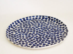 Medium Plates- Blue and White